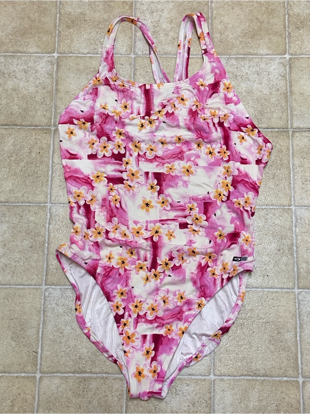 EQ Pink Floral One-Piece Swimsuit Size 38